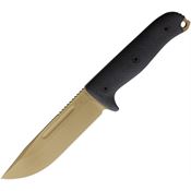 Reiff VN11DBCMBLKA Vicon Dark Earth MagnaCut Clip Point Fixed Blade Knife Black Micarta Handles