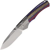 Remette WD107NC WD107 Satin M390 Button Lock Knife Multi Carbon Fiber Handles
