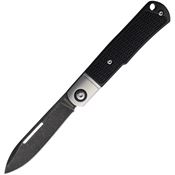 Rough Rider 2677 Black Blackwash Spear Point Slip Joint Knife Black Textured G10 Handles