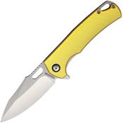 Rough Rider 2674 Stonewash Spear Point Linerlock Knife Amber Handles