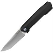 Ruike P166AB P166 Bead Blast 14C28N Tanto Linerlock Knife Black Aluminum Handles