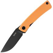 SRM 105MGJ Air Black 14C28N Linerlock Knife Orange G10 Handles