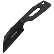 Tac Force FIX123BK Black Wharncliffe Fixed Blade Knife Black G10 Handles