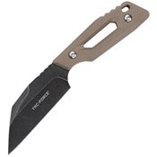 Tac Force FIX123GN Black Wharncliffe Fixed Blade Knife Tan G10 Handles