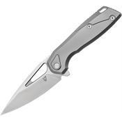 Vanguard G030 StarRunner Satin M390 Framelock Knife Gray Titanium Handles