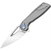 Vanguard G034 StarRunner Mirror M390 Framelock Knife Gray Titanium Handles