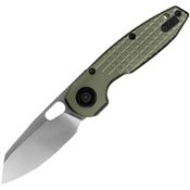 Vosteed A1918 Ankylo Stonewash Elmax Vanchor Lock Knife OD Green Aluminum Handles