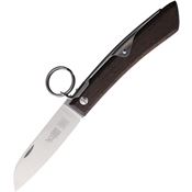 Windmuhlenmesser 178080290 IBEX 80mm Satin Sheepsfoot Ratchet Lock Knife Smoked Oak Handles