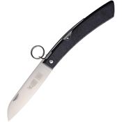 Windmuhlenmesser 178120651 IBEX 100mm Satin Sheepsfoot Ratchet Lock Knife Black Stonewash Handles