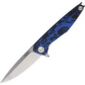 Acta Non Verba 300071 Z300 Stonewash Linerlock Blue Velvet G10 Handles