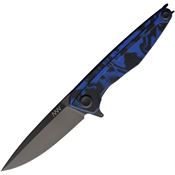 Acta Non Verba 300072 Z300 Black Linerlock Blue Velvet G10 Handles