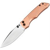 Artisan 1870GCO Wizard Sandblast Drop Point Button Lock Copper Handles