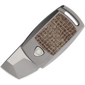 AuCon 200103 IMPTwo-Tone Magnacut Tanto Magnectic Folder Gray Titanium/Brown Micarta Handles