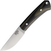 Bark River 12MBGL Woodland Special Satin A2 Drop Point Fixed Blade Knife Black/Green Micarta Handles