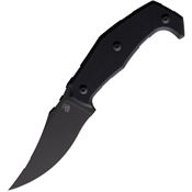 Bastinelli Creations S268 Mood Black Magnacut Fixed Blade Knife Black G10 Handles