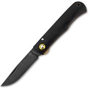 Boker Plus P01BP0040 Rusticus Large Black StonewashLinerlock Knife Ebony Wood Handles