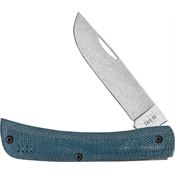 Case XX 10808 Sod Buster Jr Blue Denim Micarta Handles
