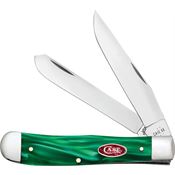 Case XX 24410 Trapper Knife Green Pearl Kirinite Handles