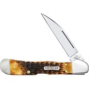 Case XX 51392 Copperlock Knife Burnt Amber Bone Handles