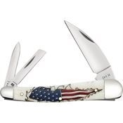 Case XX 10844 Seahorse Whittler Knife Flag Handles