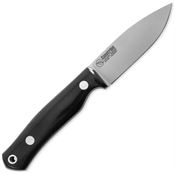 Casstrom 12820 No 8 SFK Satin 14C28N Fixed Blade Knife Black G10/Micarta Handles