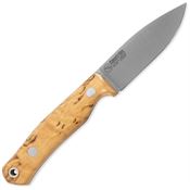 Casstrom 12818 No 8 SFK Satin 14C28N Fixed Blade Knife Curly Birch Handles