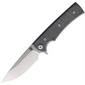 Chaves 14320 Liberation Street Two-Tone Drop Point Linerlock Knife Black Micarta Handles