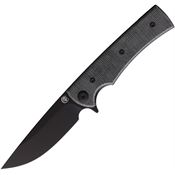 Chaves 14322 Liberation Street Black Drop Point Linerlock Knife Black Micarta Handles