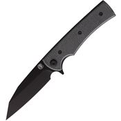 Chaves 14325 Sangre Street Black Wharncliffe Linerlock Knife Black Micarta Handles