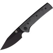 Chaves 14327 Scapegoat Street Black Spear Point Linerlock Knife Black Micarta Handles
