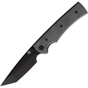 Chaves 14315 Liberation 229 Black Tanto Point Linerlock Knife Black Micarta Handles