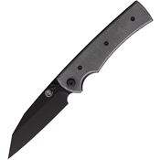 Chaves 14317 Sangre 229 Black Wharncliffe Linerlock Knife Black Micarta Handles