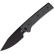 Chaves 14319 Scapegoat 229 Black Spear Point Linerlock Knife Black Micarta Handles