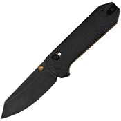 Civivi 23073B2 Yonder Black Stonewash CrossBar Lock Knife Black Micarta Handles