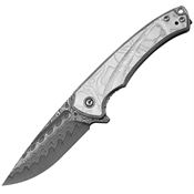 Civivi 24040DS1 Voidflare Damascus Drop Point Linerlock Knife Aluminum Foil/G10 Handles