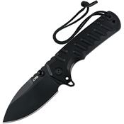 CJRB 1966BBK Tundra Black D2 Carbon Steel Drop Point Linerlock Knife Black G10 Handles