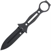 Cobratec RCLMDNSBK Ringed Claymore Black Dagger Fixed Blade Knife Skeletonized Handles