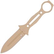 Cobratec RCLMDNSCT Ringed Claymore Tan Dagger Fixed Blade Knife Skeletonized Handles