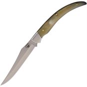 Cudeman 452A Classic satin Clip Point Folder Bull Horn Handles