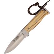 Cudeman 328LF MT6 Limited Edition Satin Drop Point Linerlock Knife Olive Wood Handles