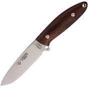 Cudeman 256K Corbett Hunting Drop Point Fixed Blade Knife Brown Wood Handles