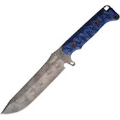Dawson 41690 Reaper Monsoon Drop Point Fixed Blade Knife Black/Blue Handles