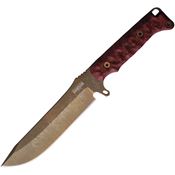 Dawson 41706 Reaper Arizona Copper Drop Point Fixed Blade Knife Black/Red Handles