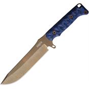 Dawson 41737 Reaper Arizona Copper Drop Point Fixed Blade Knife Black/Blue Handles