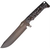 Dawson 41768 Reaper Midnight Drop Point Fixed Blade Knife Black/Gray Handles