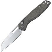 Defcon 020BK Warhawk Bushed Sheepsfoot Button Lock Knife Black G10/Micarta Handles