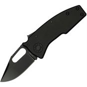 Demko 19240 Nano Black Clip Point Shark Lock Knife Stealth Black Handles