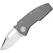 Demko 19244 Nano Satin Clip Point Shark Lock Knife Milled Titanium Handles