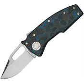 Demko 19246 Nano Stonewash Clip Point Shark Lock Knife Artic Storm carbon Fiber Handles