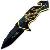 ElitEdge 10A68BG Dragon Rescue Linerlock Knife A/O BG